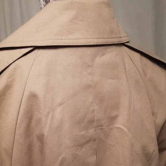 NWT Badgley💝Mischka DOUBLE BREASTED Classic Tan Trench Coat Sz L - Picture 6 of 16